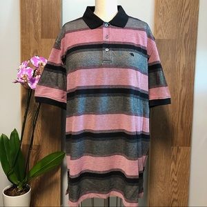 *NWOT* Men’s Arnold Palmer Red & Black Striped Polo, Size M
